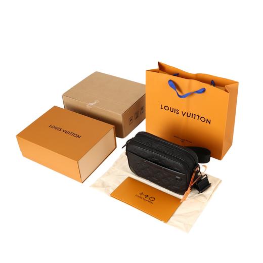 同色系饰边金属件拉链开合可拆卸可调节肩带 牛皮 斜挎包 迷你 男款 黑色！ 商品图0