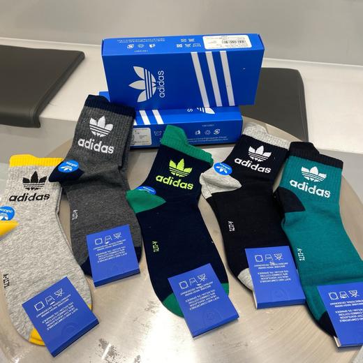 三叶草潮流男女情侣款长袜 一盒5双！ 商品图1