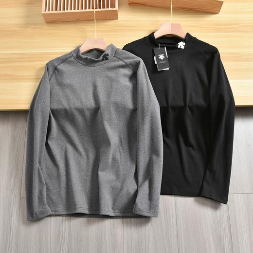 笛桑特男子半高领加厚长袖训练健身运动打底衫保暖内衣，进口双面磨毛德绒加厚面料 商品图2