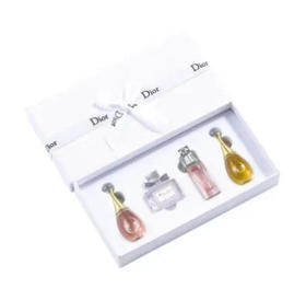 D-迪奥Dior香水小样四件套白盒5ml*4#粉红魅惑真我淡浓香甜心 持久Q版伴手礼盒
