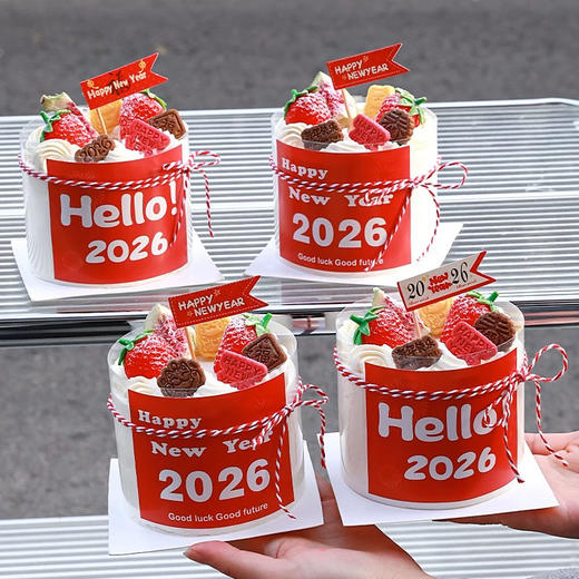【跨年】新年2026草莓蛋糕 商品图1