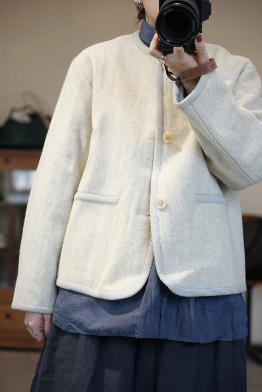 Charpentier de Vaisseau 圆领羊毛外套 商品图0