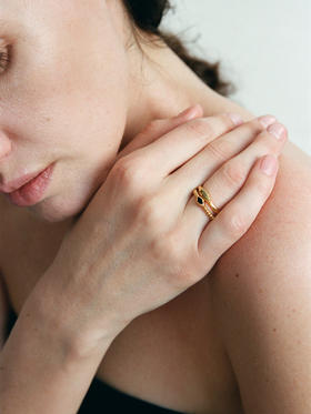 ABOAB｜Bird and Eye Ring Set [ 开口戒指 银蓝珐琅 / 金黑珐琅 ]【WITHIN THE HORIZON】