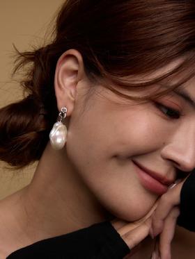 Manreya玛芮雅“月石之迷”巴洛克珍珠银925耳坠