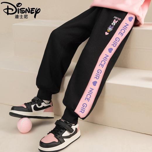 迪士尼女童加绒裤子冬外穿儿童运动裤棉裤休闲冬款一体绒加厚卫裤 商品图7