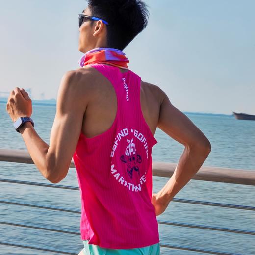 【荔枝快跑系列】果凡夏季凉感透气贴合压胶背心男女款跑步装备GTD11245/GTD12246 商品图1