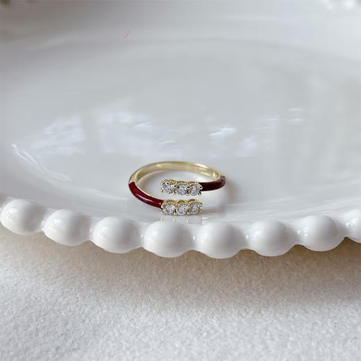 红色开口亮晶晶戒指-纪念日百货门店同款167443946 商品图1
