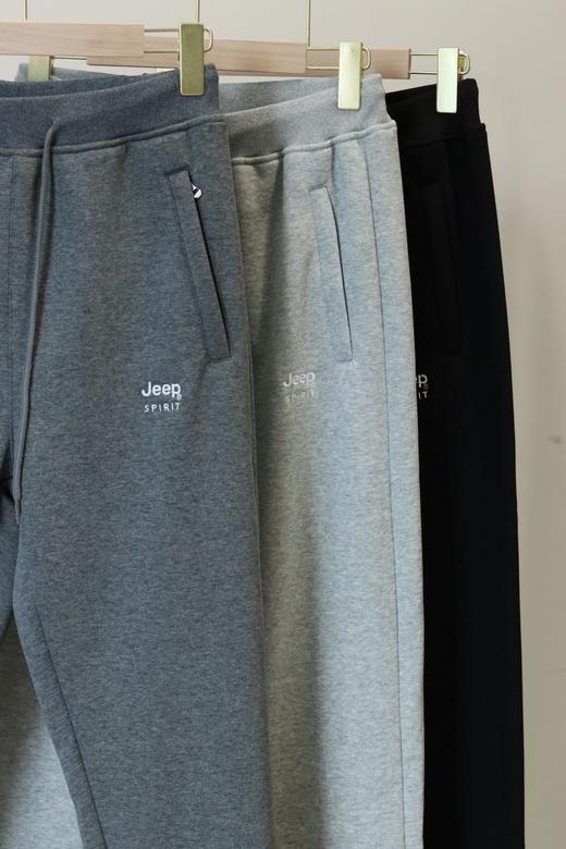 刺绣标！【JEEP SPIRIT纯棉加绒保暖休闲裤1120款】男女同款  冬季加绒内里 平角款 束脚款任选  纯棉面料 聚酯纤维内里 商品图8