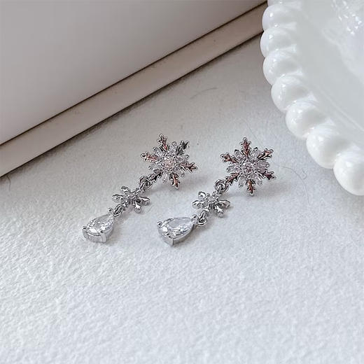 雪花吊坠银针耳环-纪念日百货门店同款167897315 商品图2