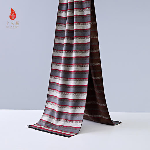 SAINTJOY/上久楷 拉绒围巾  真丝拉绒长巾  WJ3J025210003 商品图7