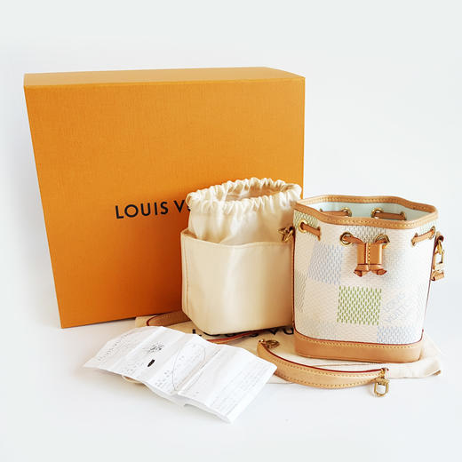 【95新】LV路易威登N40640彩色棋盘格Nano Noe小水桶手提单肩包女士251225NJS41 商品图1