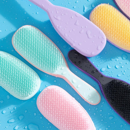 【可拆卸❗️弹力气垫梳】源自梳齿高弹材料，梳齿整体弹力可拆卸，气垫按摩不拉扯，抚顺直发不毛躁，不打结蓬松按摩梳家用排骨梳美发顺发梳子QQ 商品图1