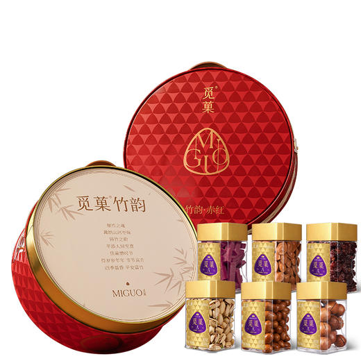 觅菓礼盒赤红款6罐（竹韵）1115g 商品图0