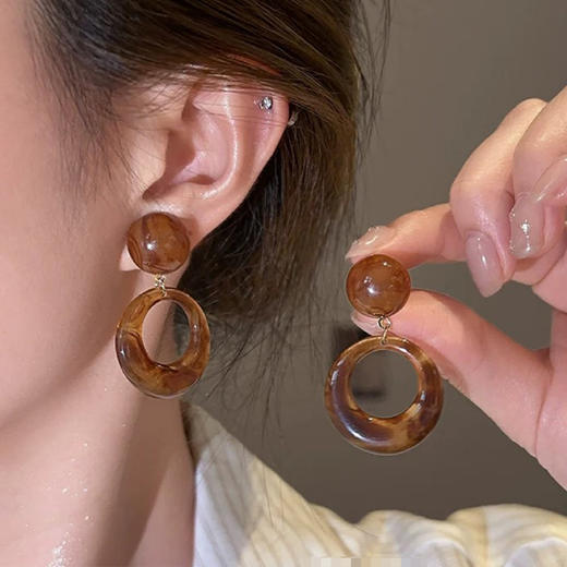 美拉德琥珀系银针耳环-纪念日百货门店同款168197628 商品图2