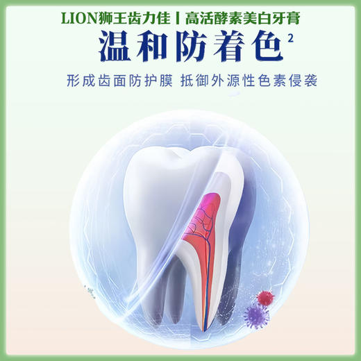 LION狮王齿力佳酵素美白牙膏 鲜果薄荷味 130g 【一般贸易仓发货】 商品图3