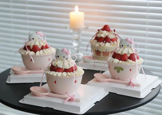 【草莓季】Hello Kitty草莓碗蛋糕C款 商品图0