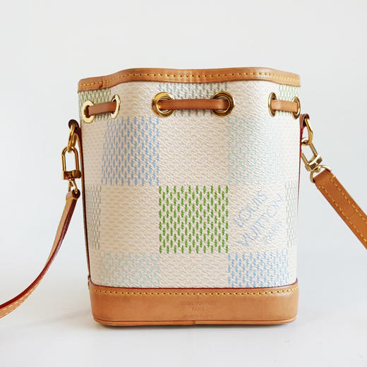 【95新】LV路易威登N40640彩色棋盘格Nano Noe小水桶手提单肩包女士251225NJS41 商品图4