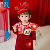 年衣童装儿童哈衣爬服冬款宝宝新年装男女童中式衣王牌盼达婴童连衣裙 商品缩略图4