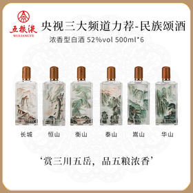 【年终大促！五粮液股份民族颂】三大央视频道热播剧爆款酒水! 美术师画作等比例复刻 总厂出品 经典52度浓香 单瓶单礼盒、一瓶一风味 (第二箱半价 单箱低至749元！)