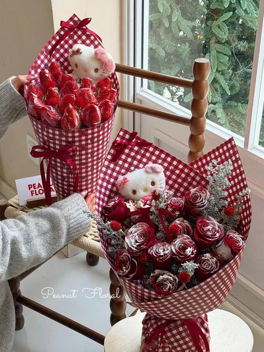 加厚复古红白格子系列包装纸35*50cm（150g）10张/包 商品图3