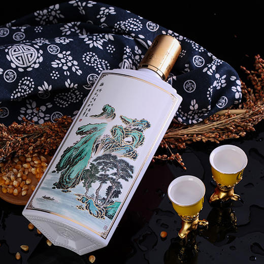 【主持人亲测严选·五粮液春夏秋冬福酒】五粮液&书画巨匠赵永江大师联合打造高端文化酒  浓香白酒天花板 “以字作画、以画送福” 名酒送福  节日佳礼 商品图5