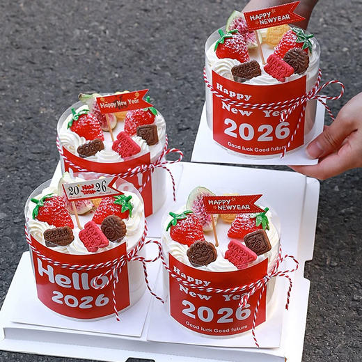 【跨年】新年2026草莓蛋糕 商品图2