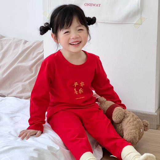 【新年新气象丨吾家红色儿童纯棉内衣套装】整体面料柔软舒适，亲肤透气不闷汗，保暖性也超好，整套红红火火喜气洋洋，印花图案可爱，又趣味满满，男女童都有~ 商品图7