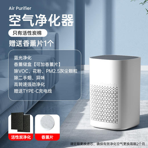 【除醛强升级】空气净化器 家用除甲醛去异味净化器 桌面室内除尘USB空气净化器 商品图9