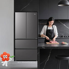 海尔（Haier）「小红花系列」550L法式多门冰箱双系统双净化0串味99.99%除菌变温BCD-550WGHFDC9GYU1国家补贴