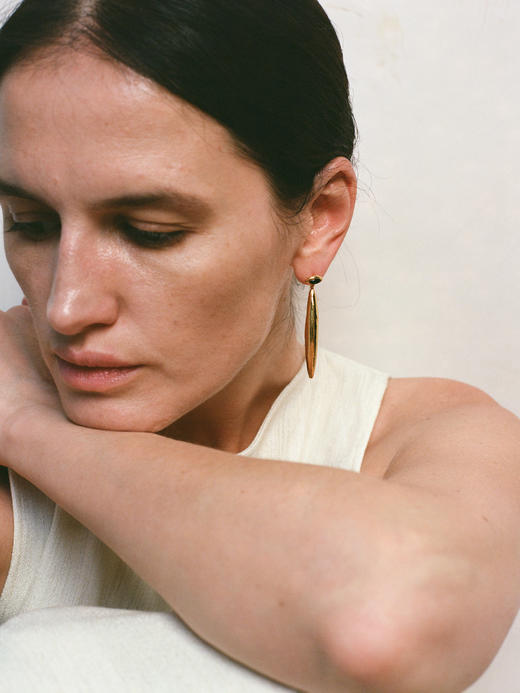 ABOAB｜Navette Metal Earrings [ 耳环 银青金石 / 金黑玛瑙 ]【WITHIN THE HORIZON】 商品图1