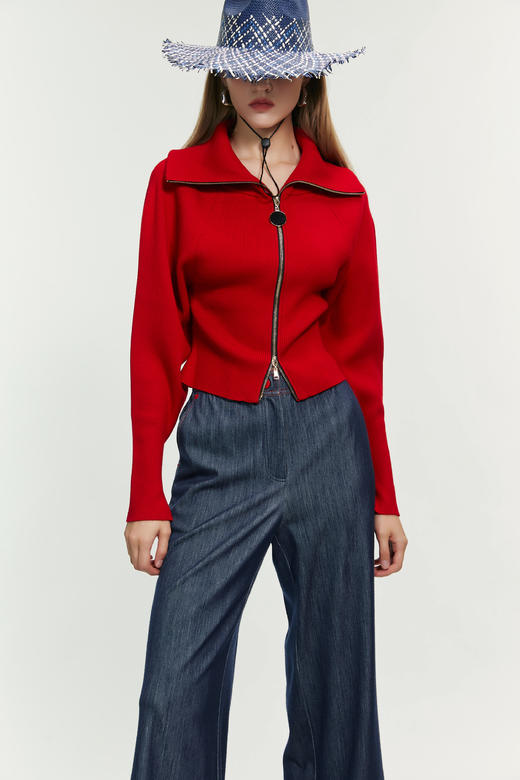 SAFICOO 时尚休闲 上松下紧 绵羊毛毛织外套 商品图0