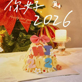 【跨年】新年hi2026蝴蝶结蛋糕