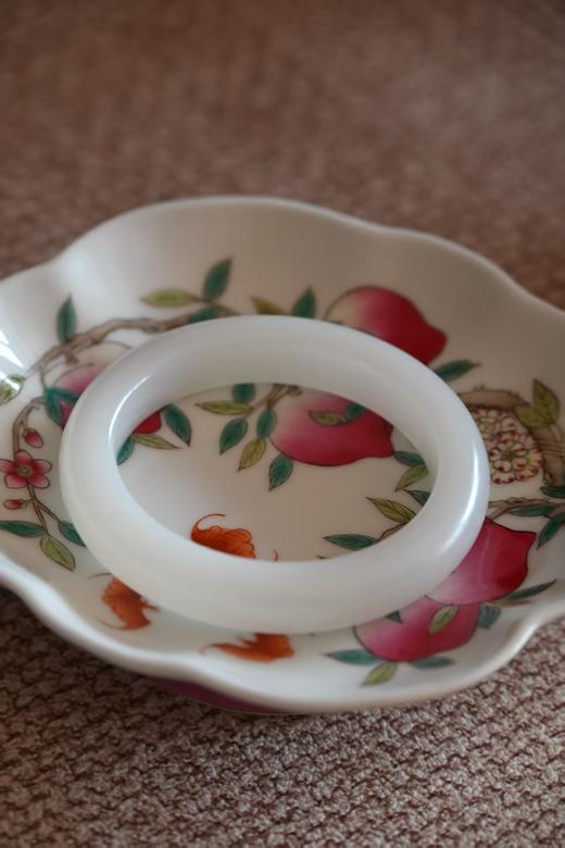 听雪· 和田白玉手镯57【 嘉石701】 商品图1