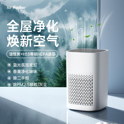 【除醛强升级】空气净化器 家用除甲醛去异味净化器 桌面室内除尘USB空气净化器 商品图0