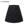 天猫同步【精致氛围感】拉夏贝尔/La Chapelle亮片花朵牛仔裙裤女设计感小众百搭通勤显瘦显高时髦短裤 商品缩略图0