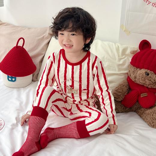 【新年新气象丨吾家红色儿童纯棉内衣套装】整体面料柔软舒适，亲肤透气不闷汗，保暖性也超好，整套红红火火喜气洋洋，印花图案可爱，又趣味满满，男女童都有~ 商品图6