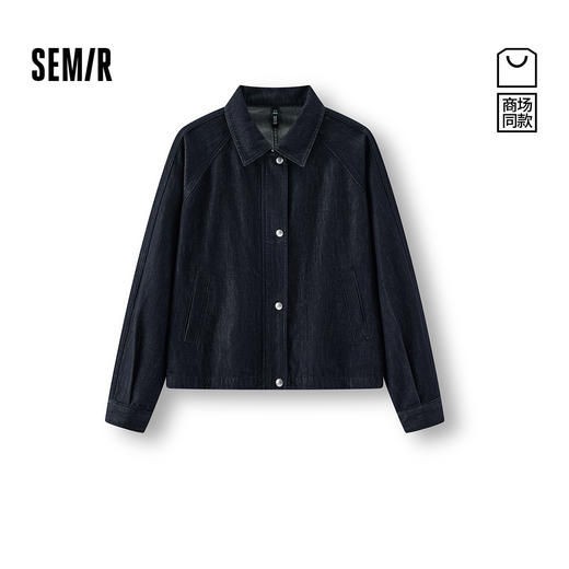 商场同款|森马牛仔外套女春季宽松插肩袖2026新款小个子时尚夹克 商品图0