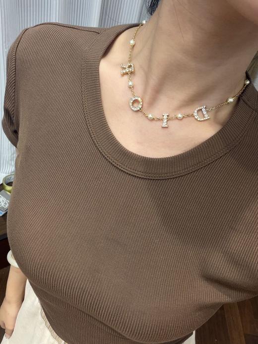 .意大利回流。 老渠道。 正品单！年底渠道公司货！ ！迪奥dior字母坠项链锁骨链 商品图4