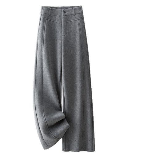 HSS 8578加绒保暖毛呢阔腿裤显瘦爆款休闲裤 商品图4