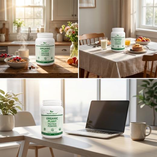 Herb’s Secret 有機植物蛋白质粉 蛋白粉 营养粉900g 香草味 商品图14