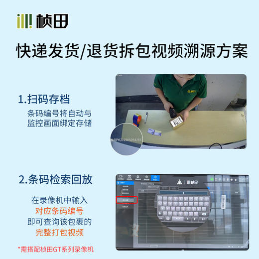 桢田物流跟踪摄像机 8MP 25帧 4mm监听 POE 12V-GNT-SM6888A-A 商品图2