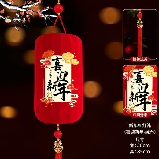 【过新年小灯笼】马年新款大门口红灯笼挂件 阳台喜庆福字灯笼挂饰一对  商品图9