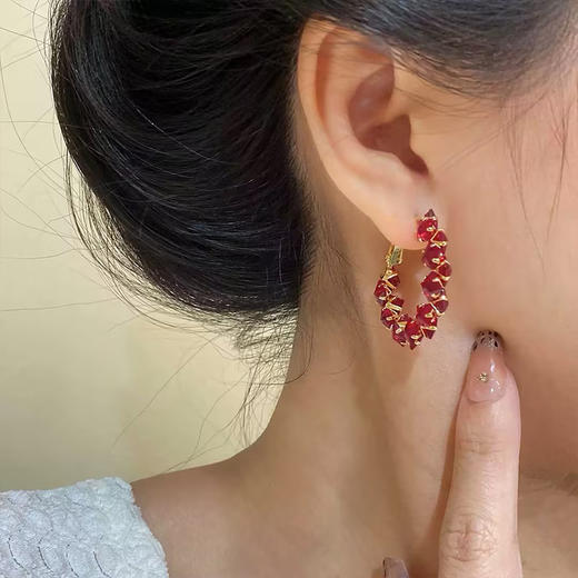 红色银针耳圈-纪念日百货门店同款168645857 商品图2
