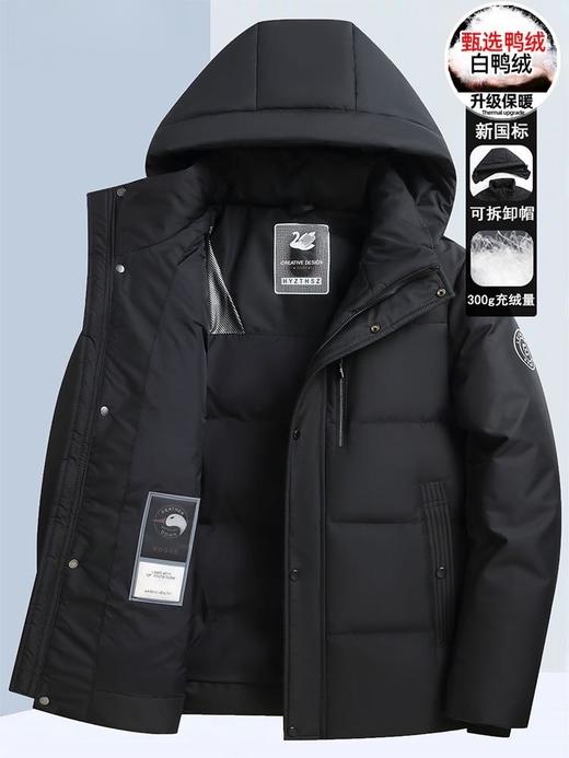 【品质鸭绒御寒有型❗️清洁度高蓬松度佳】羽绒服男短款爸爸装冬季外套2025新款加厚保暖父亲款鸭绒服。jb 商品图1