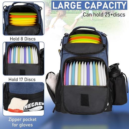 飞盘高尔夫大容量双肩背包 带多个口袋（不含飞盘） 商品图2