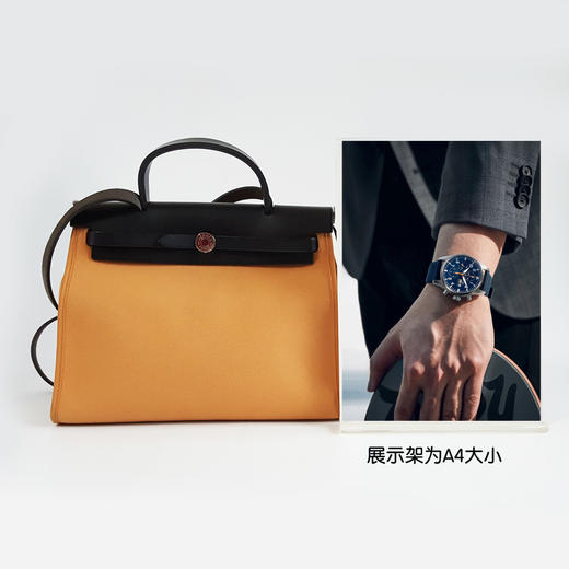 【95新】Hermes爱马仕黄色帆布拼黑色Herbag 31手提单肩包中性款221225NJS03 商品图9