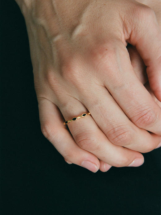 ABOAB｜Eye Loop Ring Set [ 开口戒指 银蓝珐琅 / 金黑珐琅 ]【WITHIN THE HORIZON】 商品图1