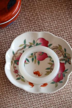 听雪· 和田白玉手镯57【 嘉石701】