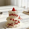 【2026新年蛋糕】草莓奶呼呼蝴蝶结小双层蛋糕 商品缩略图0