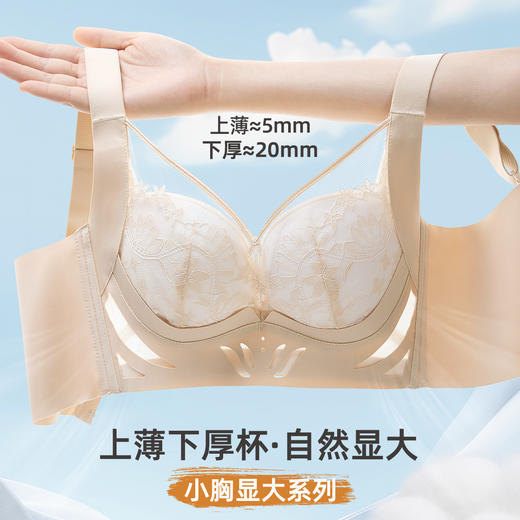 雅黛俪女士文胸小胸聚拢显大提拉有型性感蕾丝网纱透气舒适内衣胸罩 商品图1